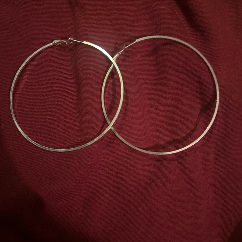 Elegant Silver Hoop Earrings